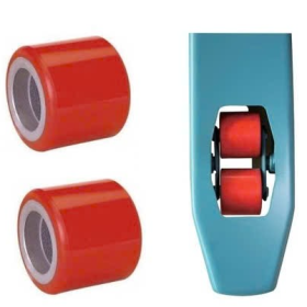 Bánh tải xe nâng tay PU đỏ 80mm